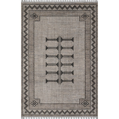 Tapis noir / gris Clary