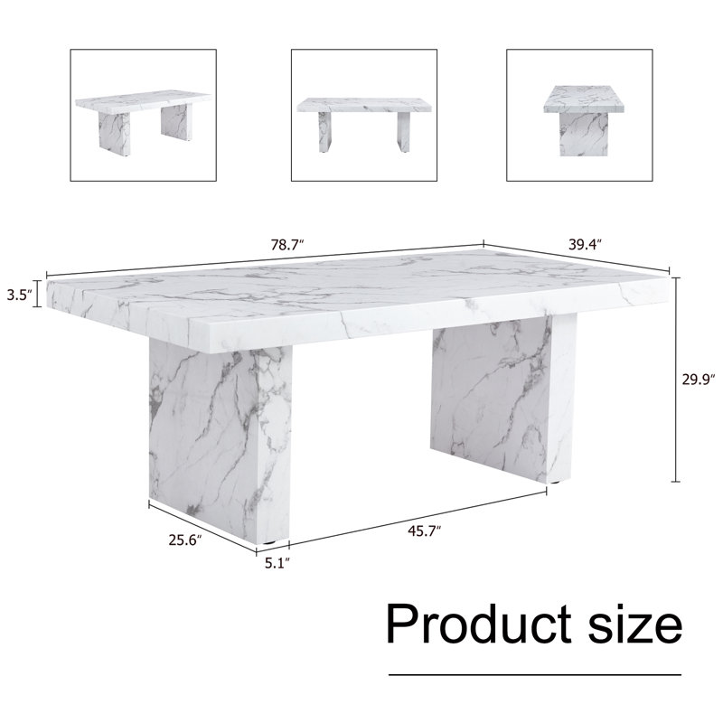 Wooden Dining Table Set for 10, White, 11 Pieces: Table, 10 Chairs
