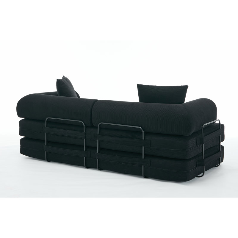 Canapé convertible Boneless, Noir