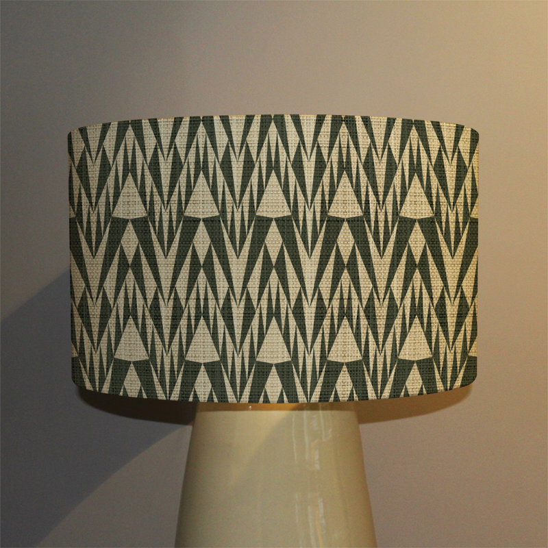Cotton Drum Lamp Shade ( Uno ), 22cm H x 25cm W x 25cm D