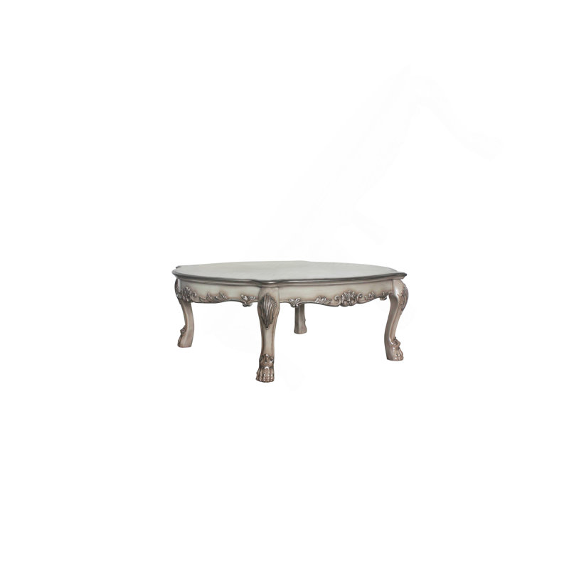 Table basse Dresden, finition os blanc rétro.