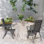 Outsunny Set of 2 Folding Garden Chairs, Aluminium Frame-601668100