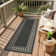 Modern Easy Jute Rug Machine Washable Geometric Bordered Indoor Outdoor Carpet with Non-Slip Backing, Non-Shedding Floor Cover for Backyard, Bedroom, Patio