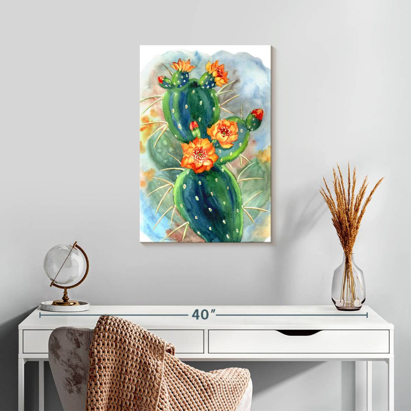 Harnek Prickly Pear Cactus, 24" H x 16" W
