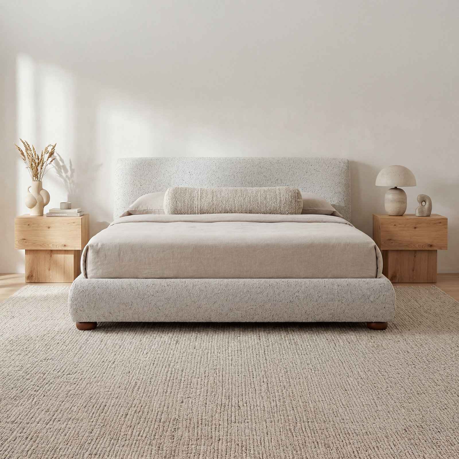 Combes Gonzales Storage Bed Speckled, Gray, King