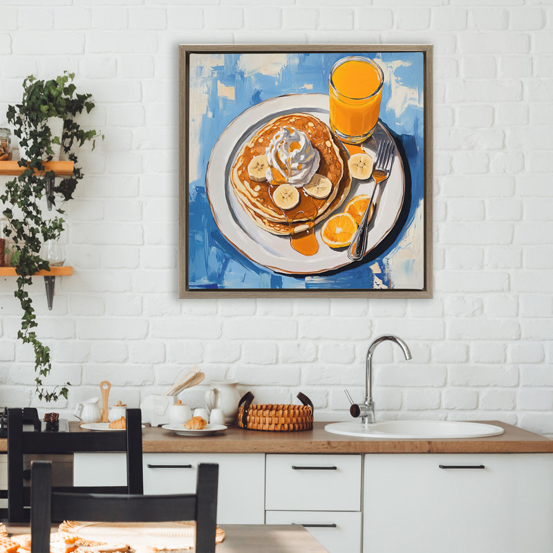 Cadre flottant Banana Bliss Sunshine, design par Tina LeCour, H 25 po x l 25 po, Cadre flottant orme Montalcino