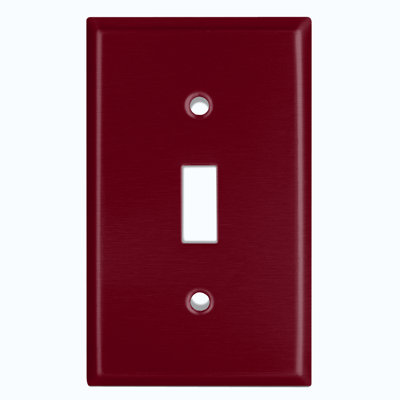 Plaque d'interrupteur en métal (brun cannelle - bascule simple)