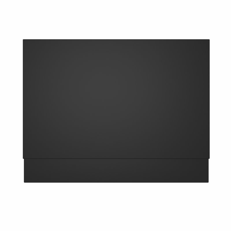Modern Bathroom MDF Wooden Bath Adjustable 750Mm End Panel, Matt Black