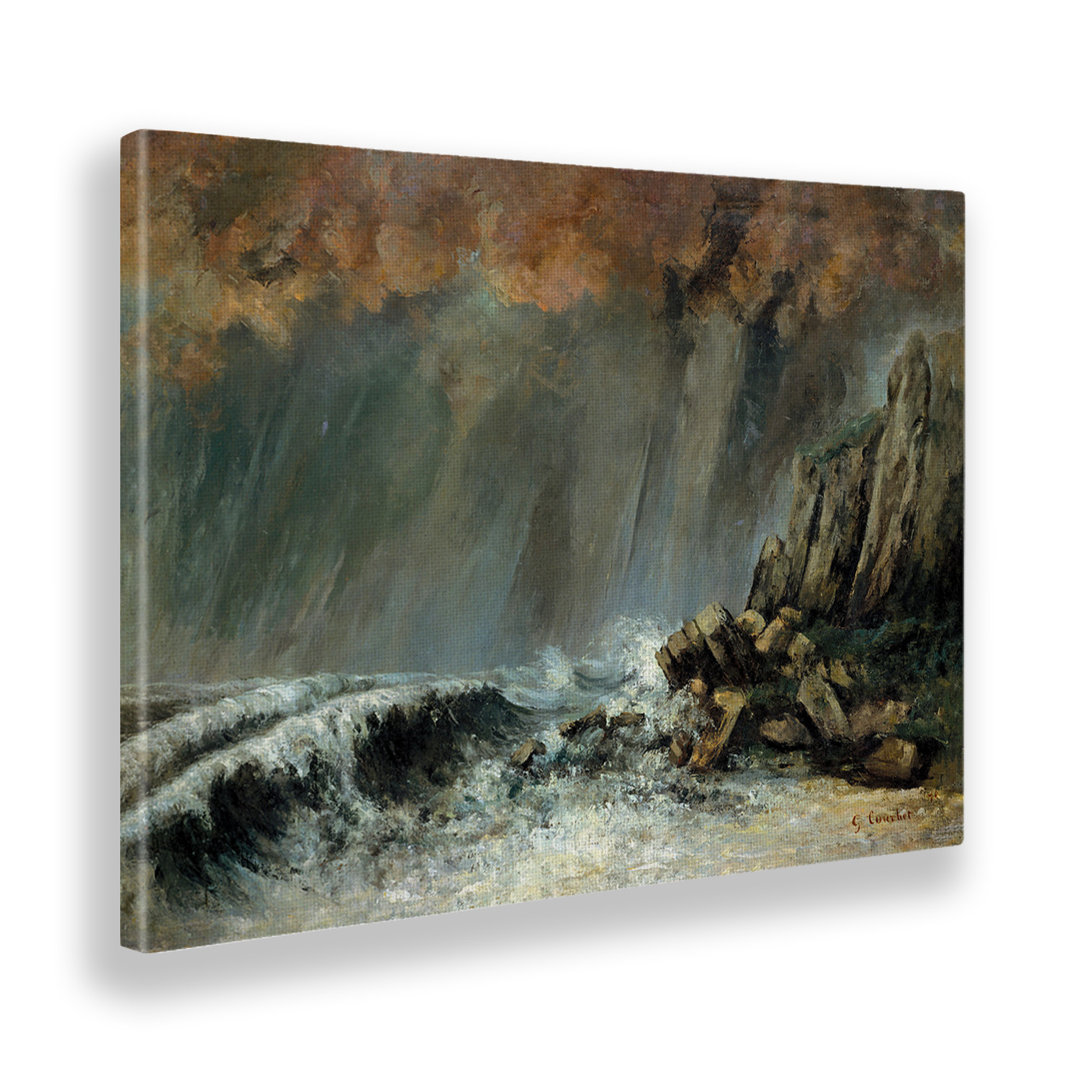 Wandbild Die Wasserscheide von Gustave Courbet