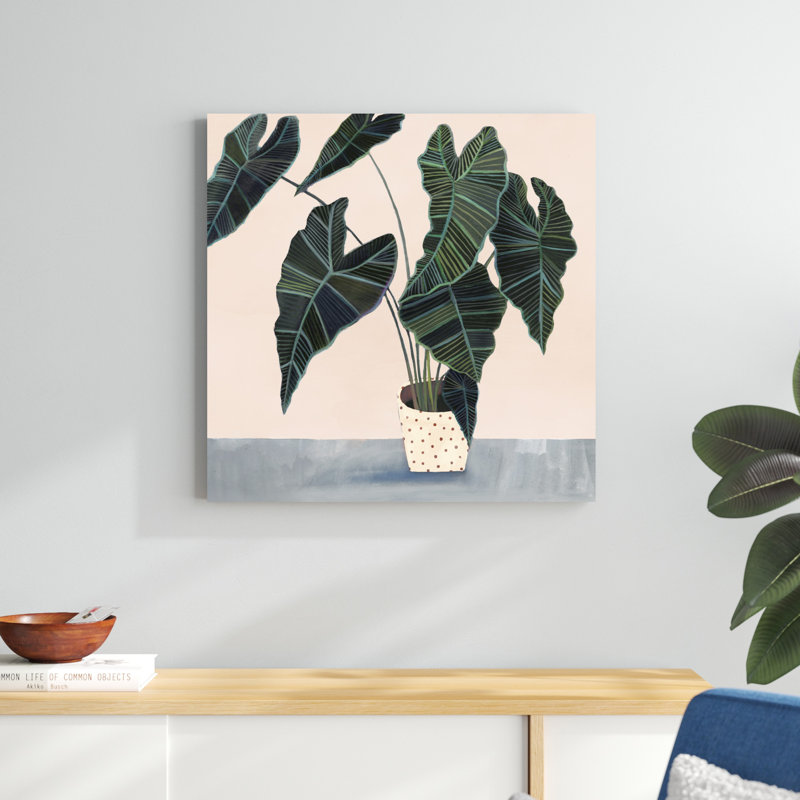 «Houseplant II», peinture sur toile tendue, H 30 po x l 30 po