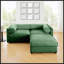 Canapé en chenille 2 places avec repose-pieds-912234537