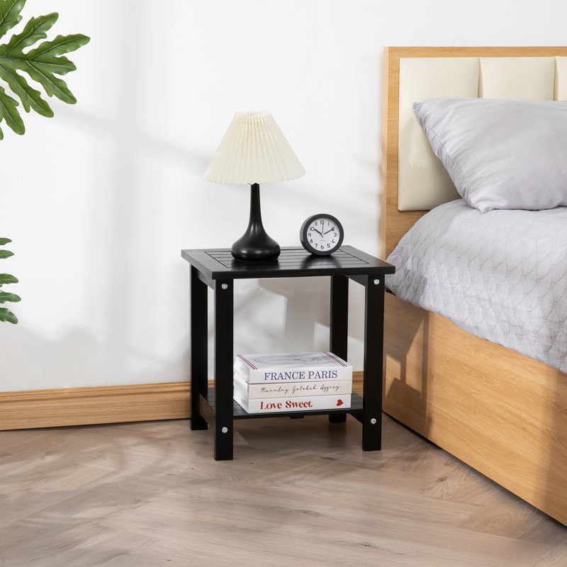 Table d'appoint d'extérieur Candrice, Noir