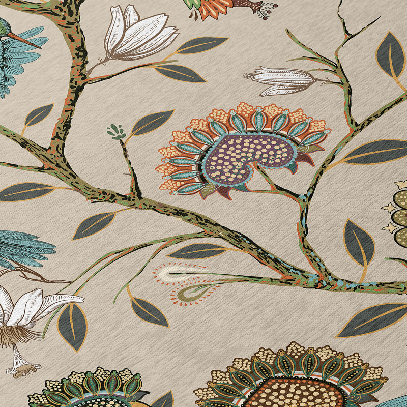 Conness Washable Floral Indoor / Outdoor Rug, Rectangle 2'6" x 3'10"
