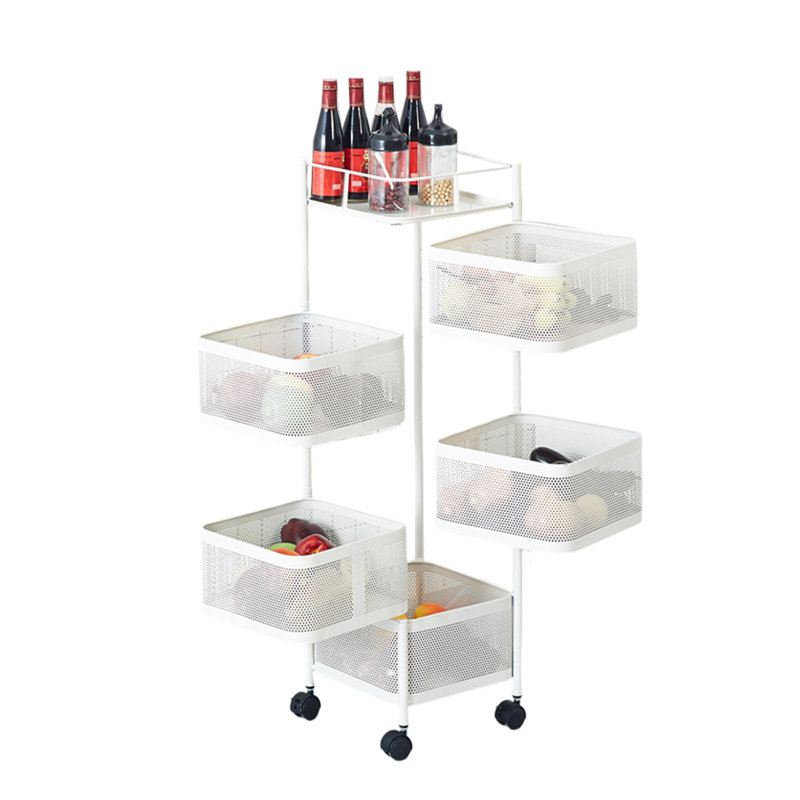 Metal Bar Cart, White