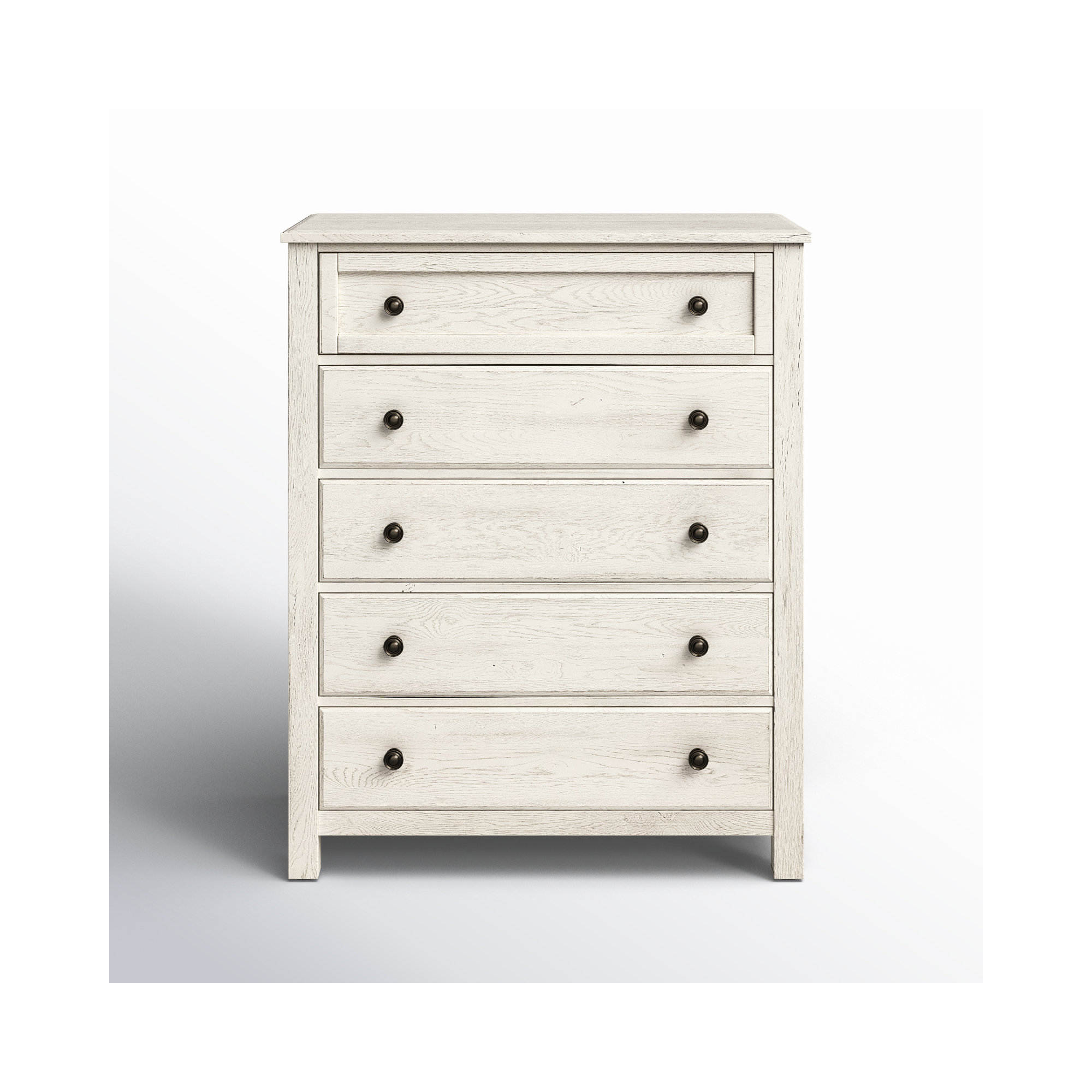 Lewin 5-Drawer Chest, Weathered White