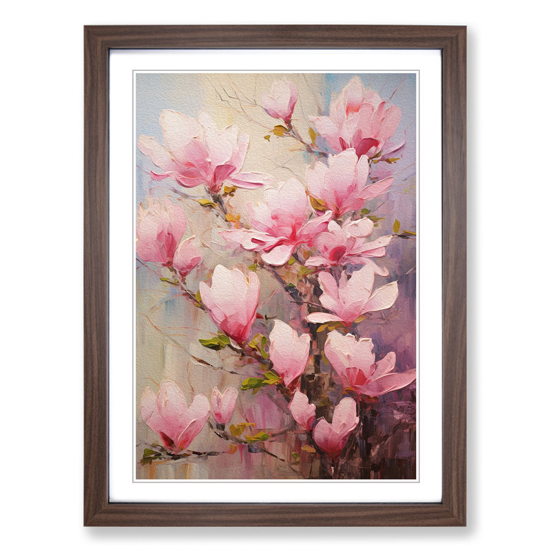 Floral Impressionism Framed Print, Walnut Framed, 34cm H x 25cm W
