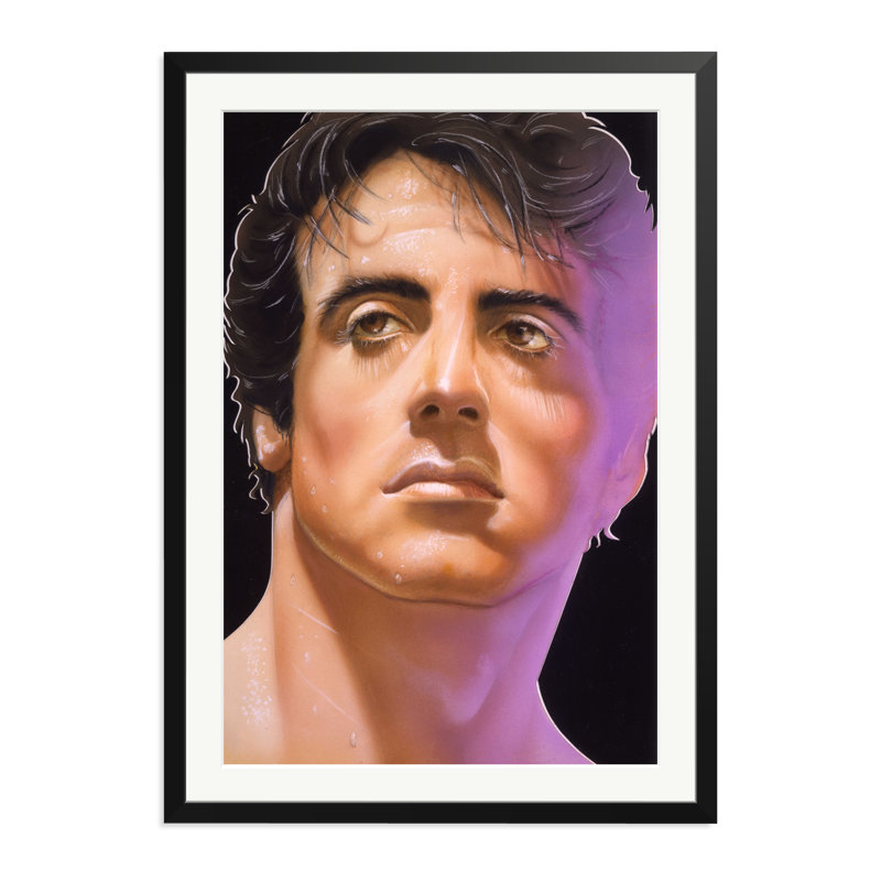 Sylvester Stallone, 38" H x 27" W, Black