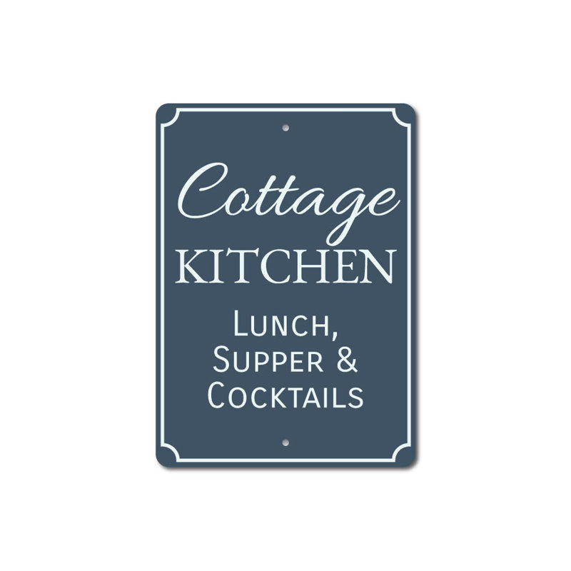 Enseigne de cuisine Cottage, H 14 po x l 10 po x P 0,04 po