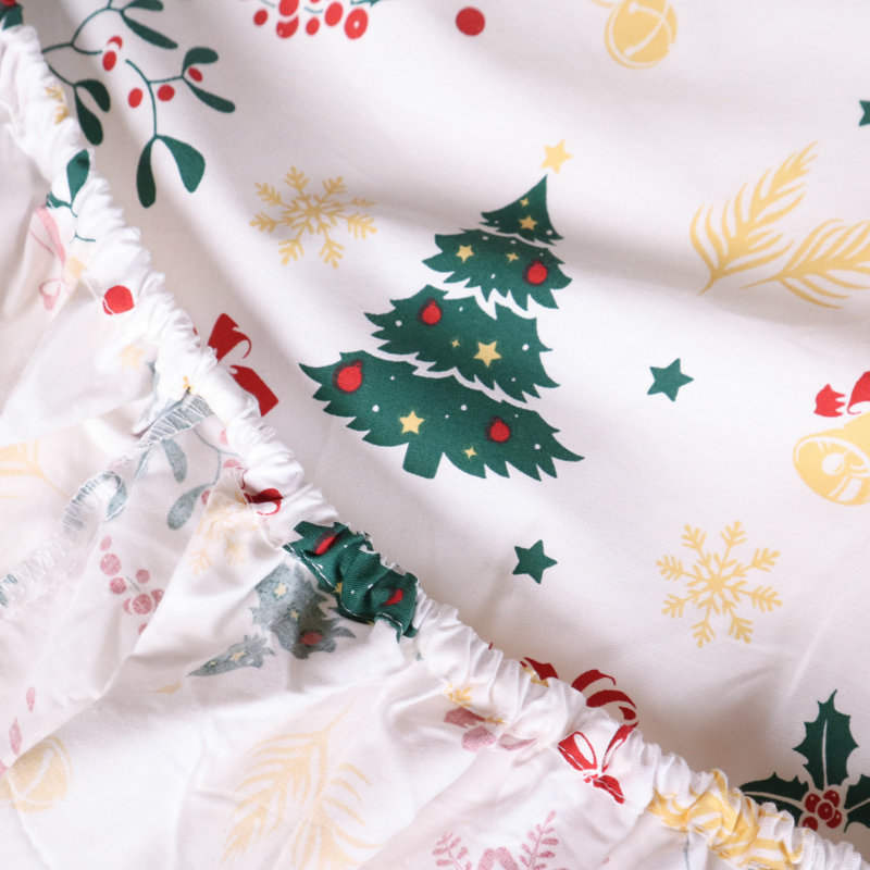 Ensemble de draps de Noël pour lit simple de grand lit 3 pièces Kingrest, Ensemble de draps pour lit simple + 1 taie d'oreil