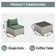 Ensemble de canapé d'extérieur en osier pour 2 personnes avec coussin