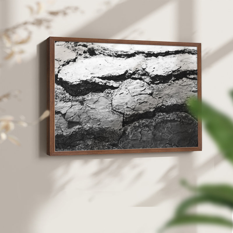 Found Textures IV - Reproduction encadrée - Restickable, H 16 po x l 20 po, Noyer