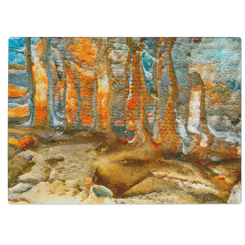 Tempered Glass Art Painting Vol.33 Chopping Board, 28.5 cm W x 20 cm L