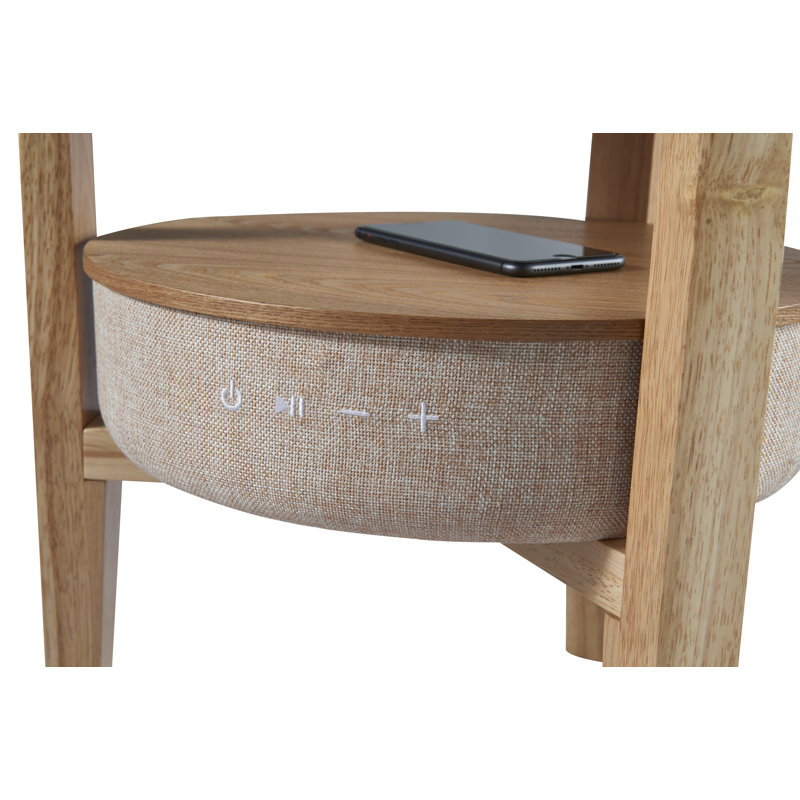 End Table with Built-In Outlets