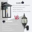 Matte Black 30cm H Outdoor Sconce