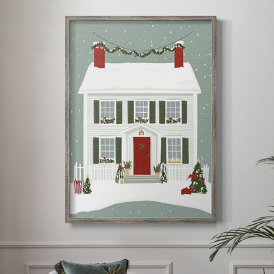 Christmas Holiday Art XXXV Framed Print - Solid Wood