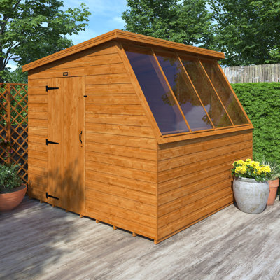 8 ft. W x 8 ft. D Solid Wood Pent Potting Shed