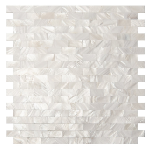 11.8''x11.8'' Mother of Pearl Tile,Natural Shell Mosaic Wall Tile (Set of 10)