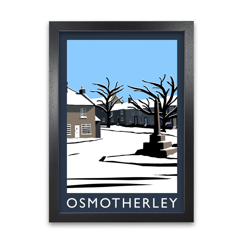 Osmotherley North Yorkshire In Snow by Richard O'Neill - Single Picture Frame Print, Black, 841 cm H x 594 cm W