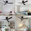 Ventilateur de plafond encastré à profil bas de 52 pouces avec lumière DEL 3CCT à intensité variable, moteur CC réversible silencieux et télécommande, ventilateur de plafond moderne à pales en ABS, modèle 3X-Z3