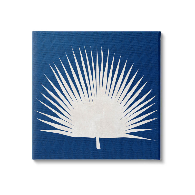 «Fan Palm Leaf Silhouette» par Susan Jill - impression sur toile tendue, H 24 po x l 24 po x P 1,5 po