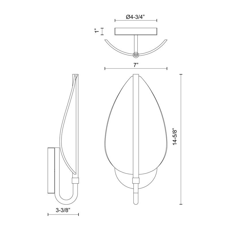 Flora 1 - Light LED Bath Sconce