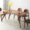 Walnut Rectangular Solid Wood Top with Solid Wood Base Dining Table