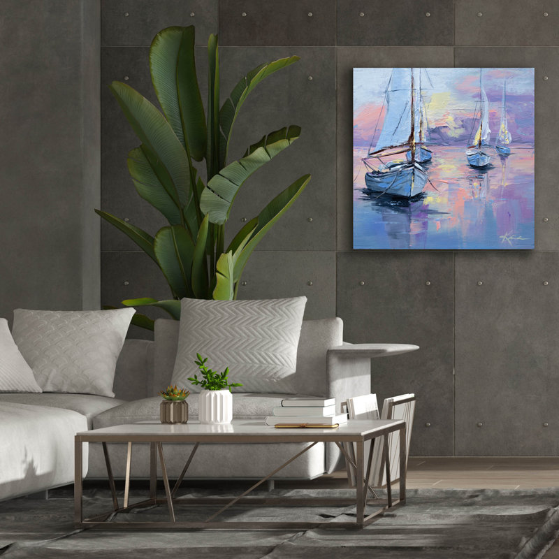 «Seascapes 1» par Lindsay Kivi, art mural sur toile 18 po x 18 po, H 37 po x l 37 po x P 1,5 po