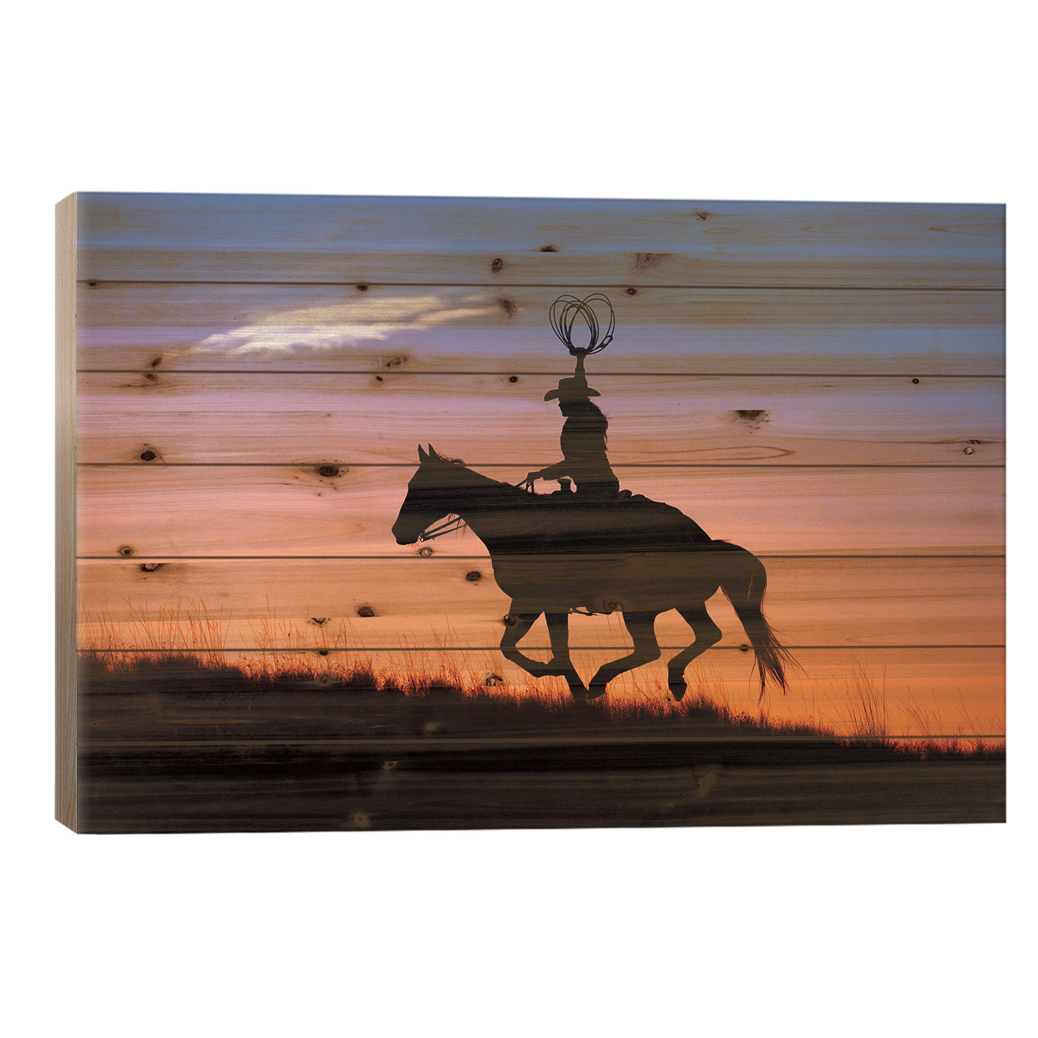 Silhouette cowboy with horse — Stock Photo © vencav #7865449, image size:1500x1500