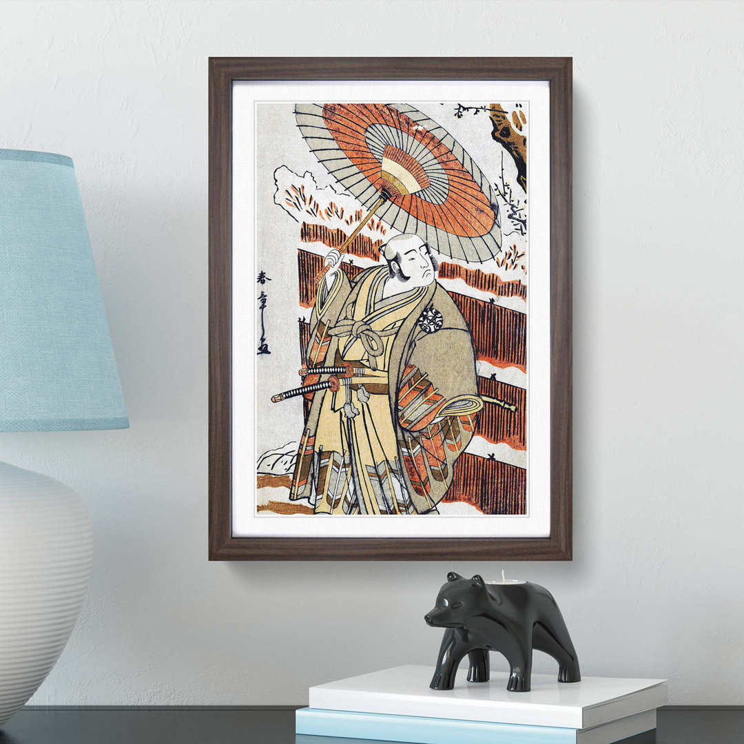 Holding an Umbrella by Katsukawa Shunsho - Picture Frame Painting Print
