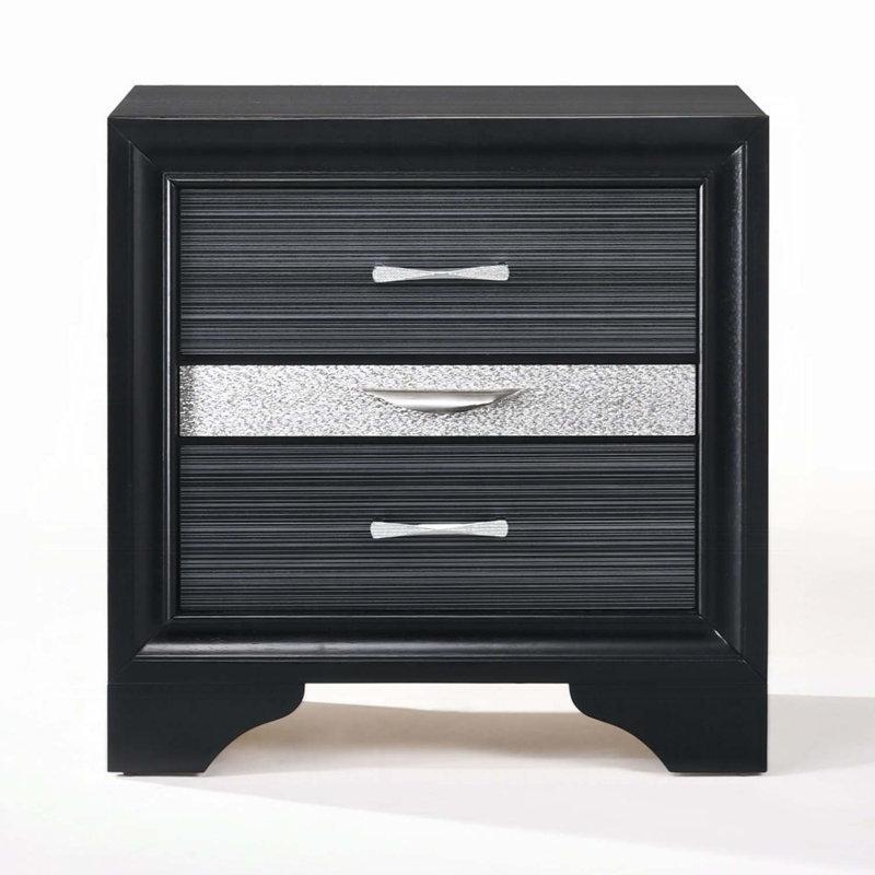 Table de chevet Naima, finition noire