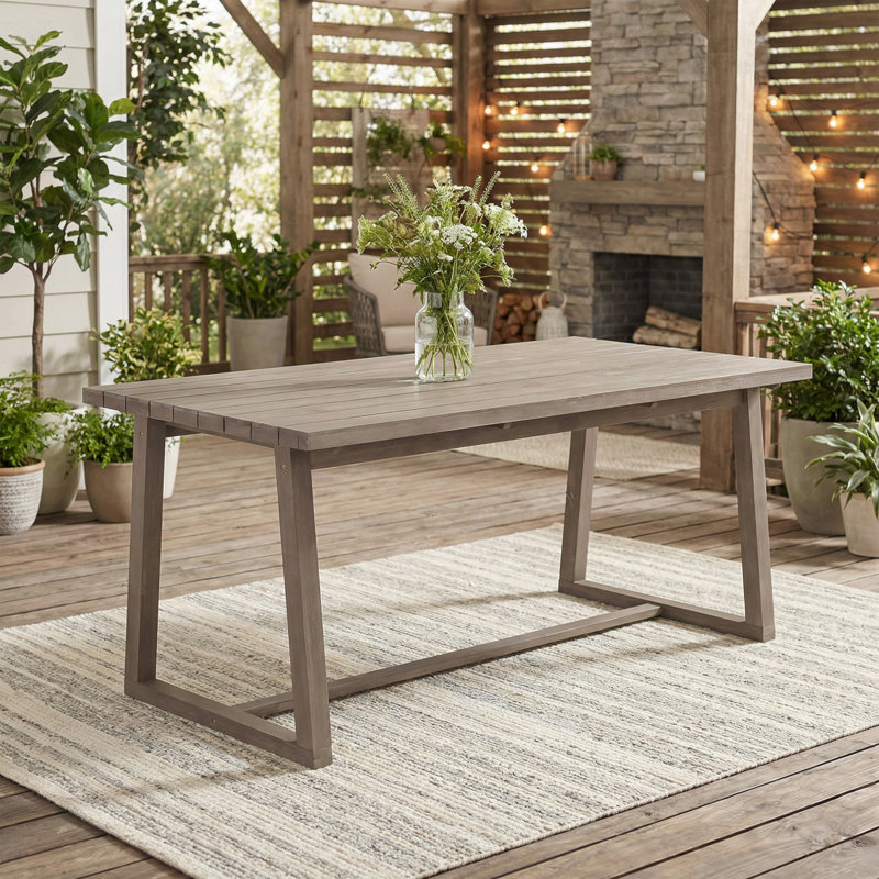 Table d'extérieur pour patio, cour arrière, jardin, Brown