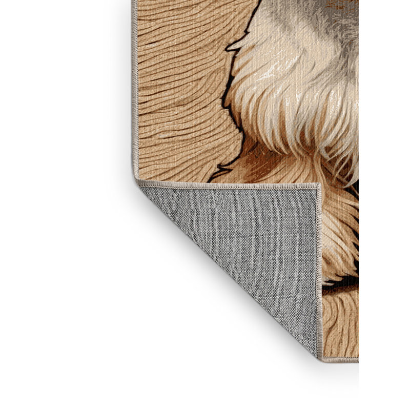  Tapis lavable pour chien Wheaten Terrier, Carré 3 pi