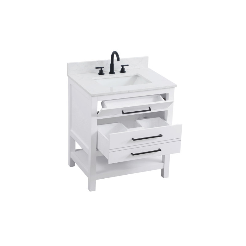 Meuble-lavabo simple 30 po_Moderne_VF60530-BS, Blanc
