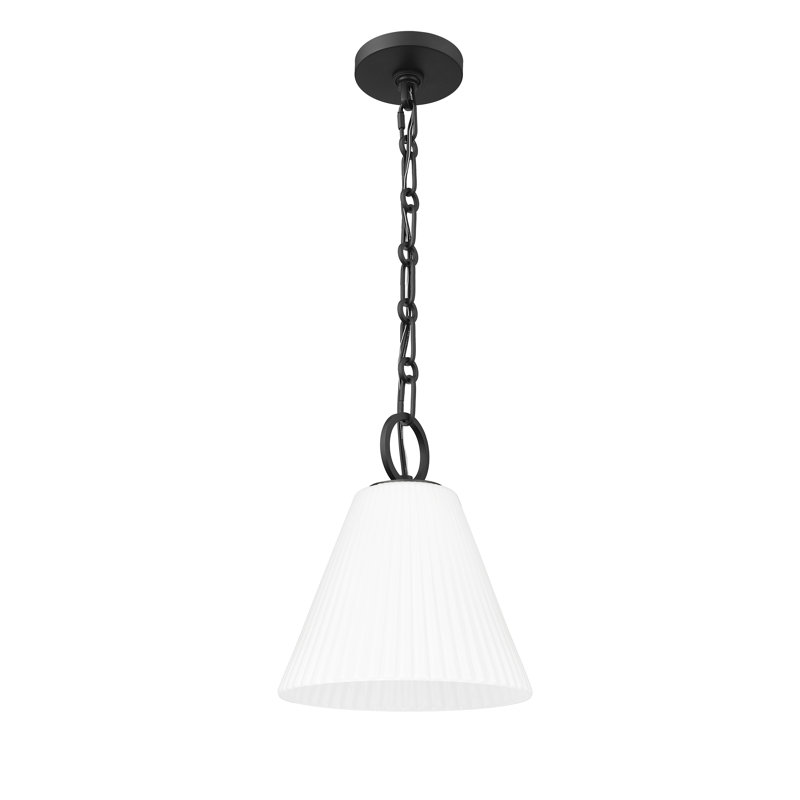 Luminaire suspendu 1 lumière Nady, H 82,75 po x l 10 po x P 10 po, Noir mat