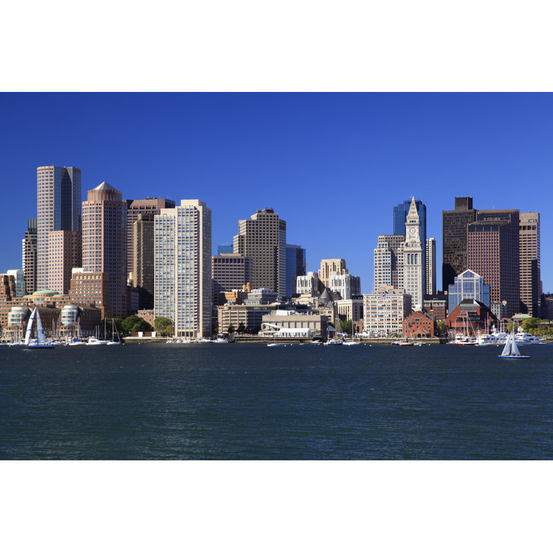 Boston Skyline, Usa by Vladone - Wrapped Canvas Print, 30cm H x 46cm W