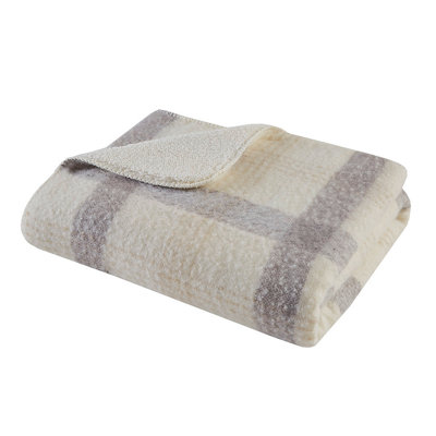 Faux Mohair To Sherpa Throw