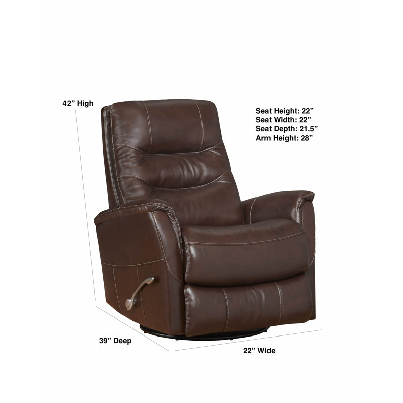 Monroe Manual Swivel Glider Recliner, Brown