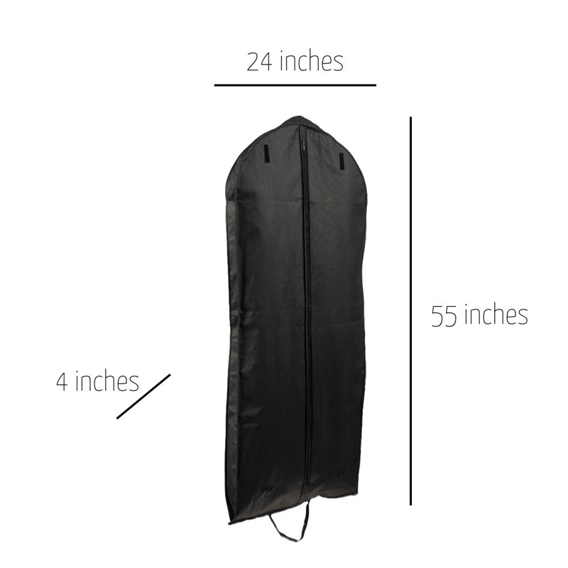 PP Non Woven Breathable Garment Bag, 55" H x 24" W x 4" D