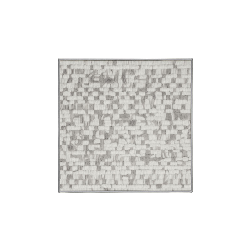 Tapis gris lavable à la machine, Carré 4 pi