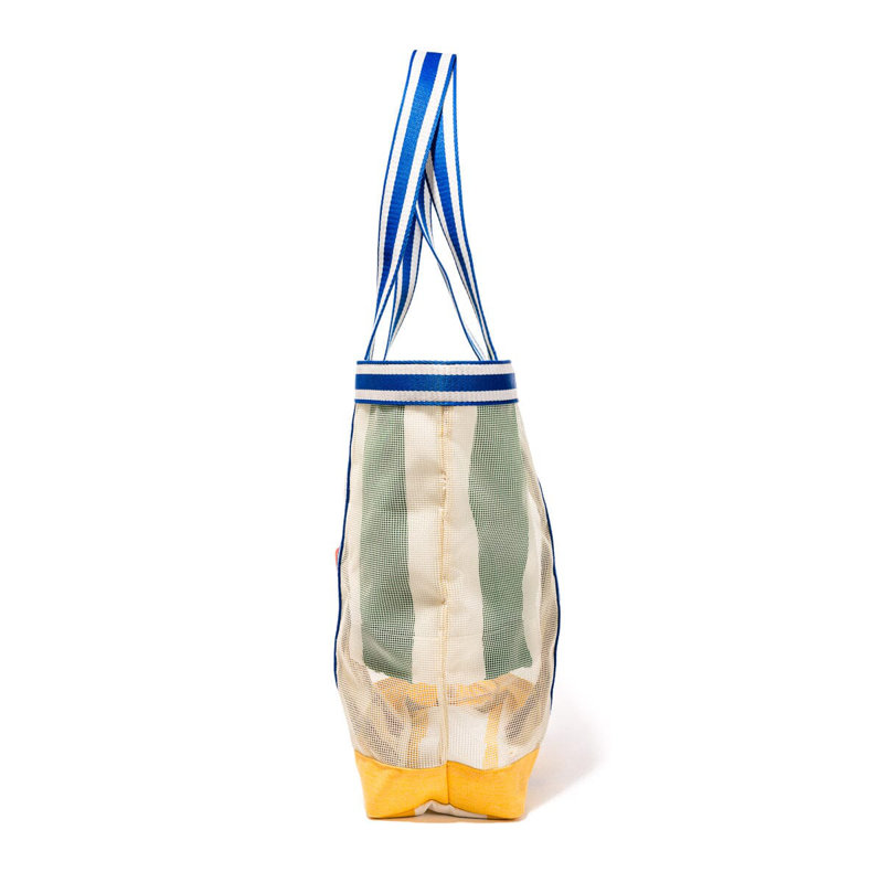 Mesh Beach Bag - Xlarge, White/Blue/Orange